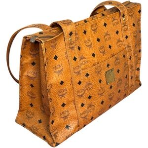 MCM Cognac Visetos Tote Bag